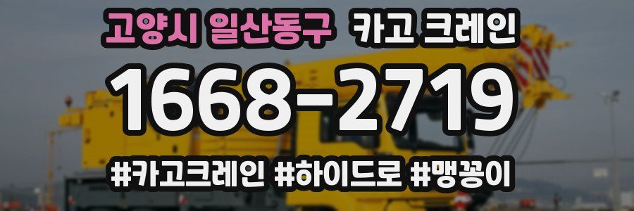 고양시 일산동구 크레인 작업