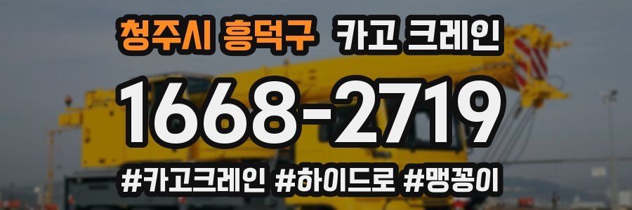 청주시 흥덕구 크레인 작업