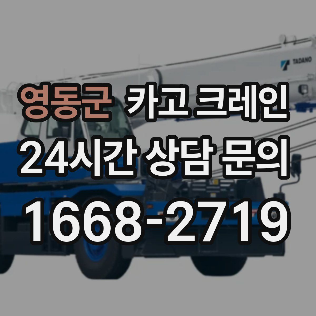 영동군 카고 크레인