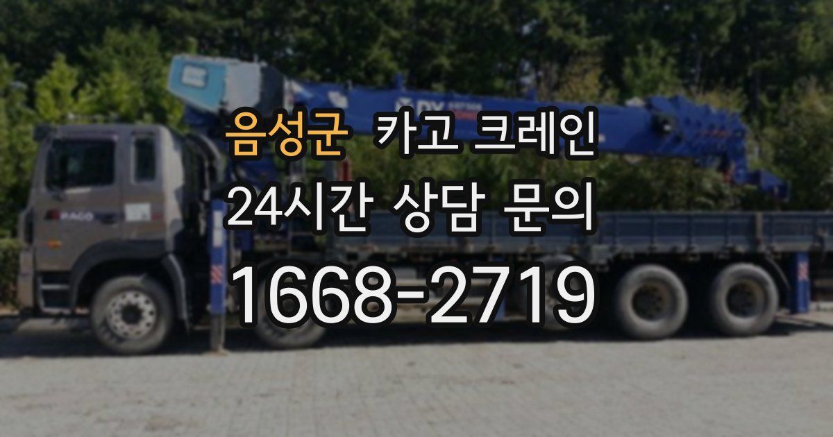 음성군 크레인