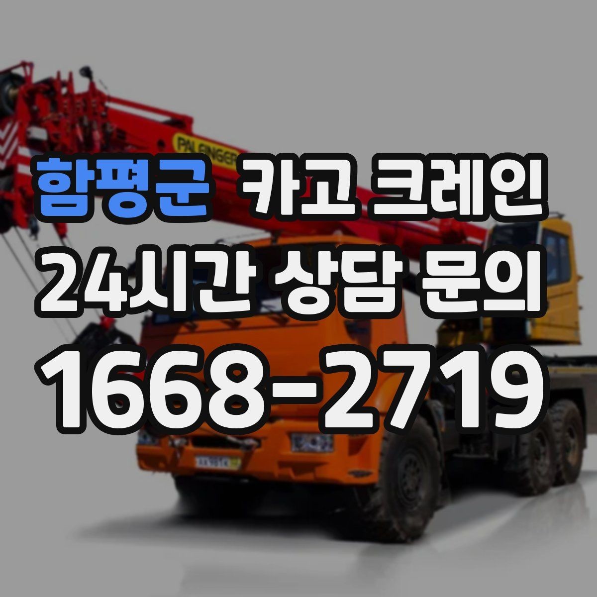 함평군 카고 크레인 당일 투입 가능 여부는 무엇으로 결정될까