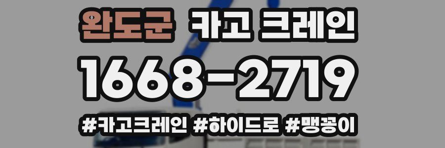 완도군 크레인 작업