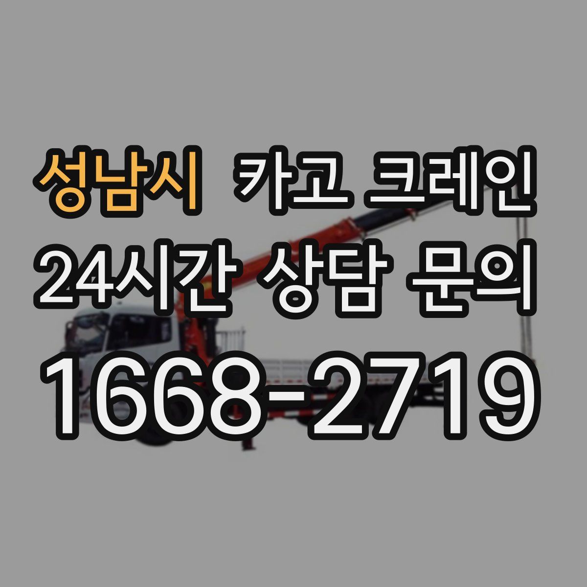 성남시 카고 크레인