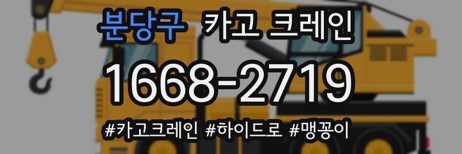 분당구 크레인 작업