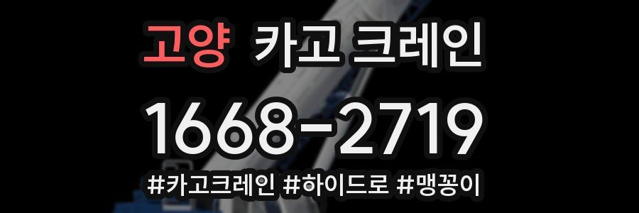 고양 크레인 작업