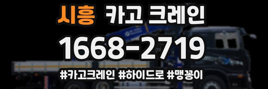 시흥 크레인 작업