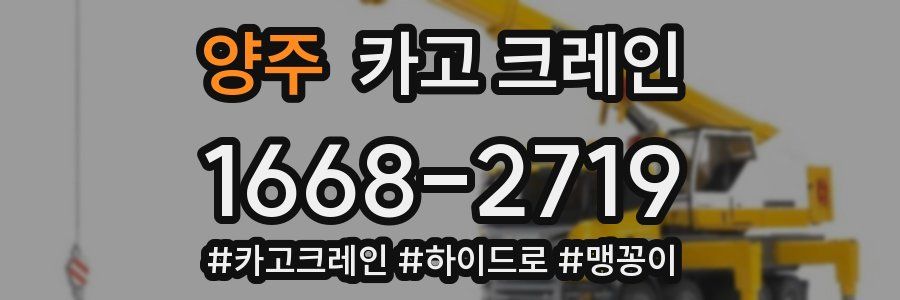 양주 크레인 작업