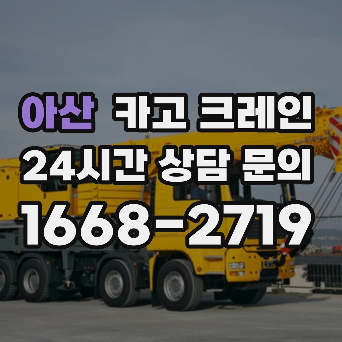 아산 카고 크레인