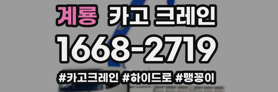 계룡 크레인 작업