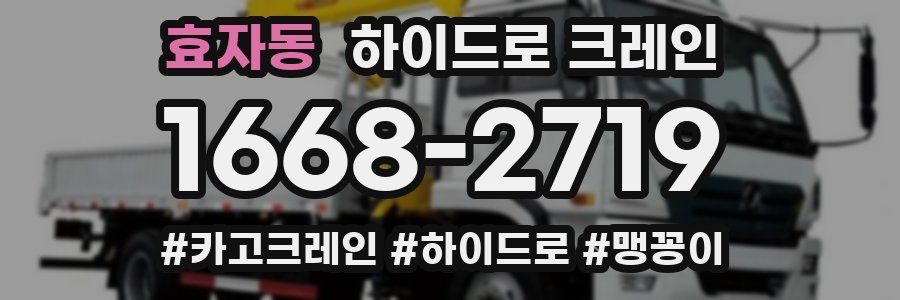 효자동 하이드로 크레인