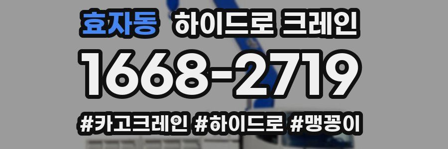 효자동 하이드로 크레인