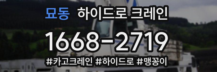 묘동 하이드로 크레인