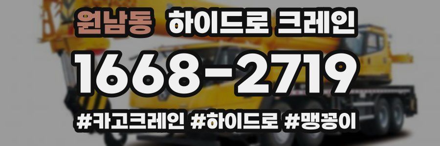 원남동 하이드로 크레인