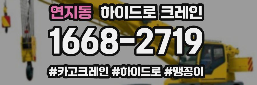 연지동 하이드로 크레인