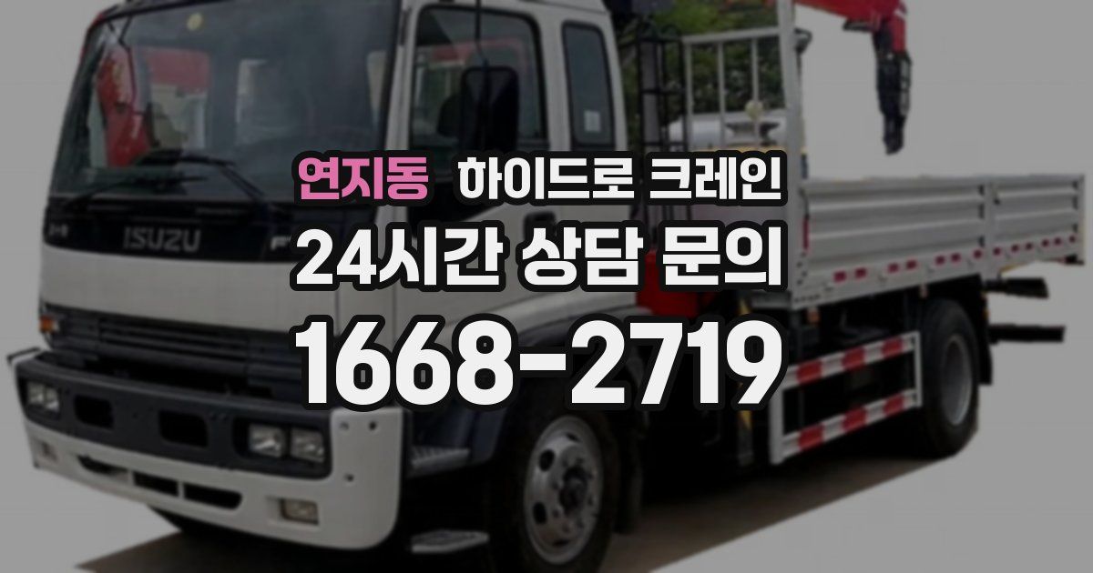 연지동 하이드로 크레인