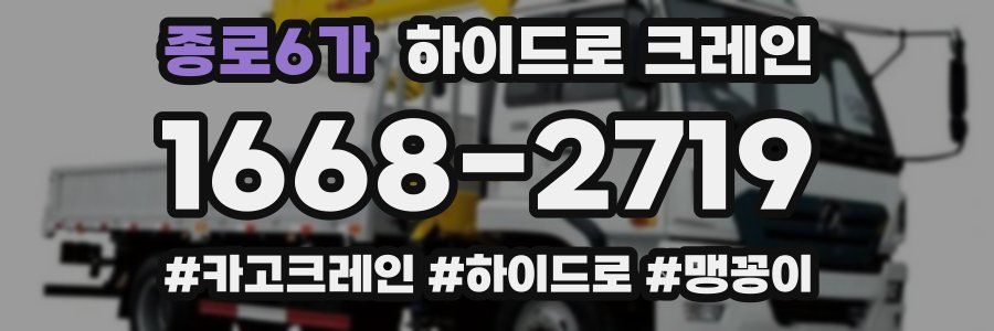 종로6가 하이드로 크레인