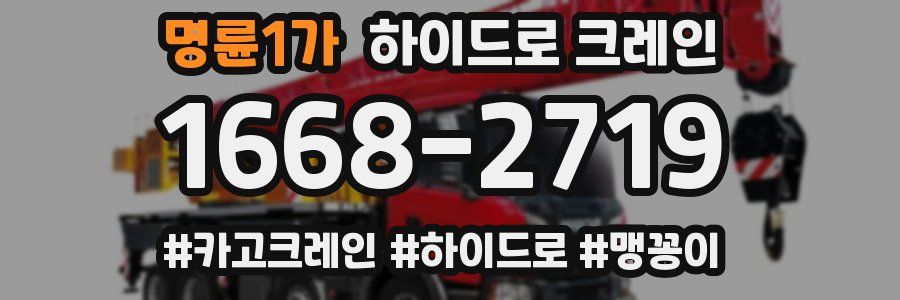 명륜1가 하이드로 크레인