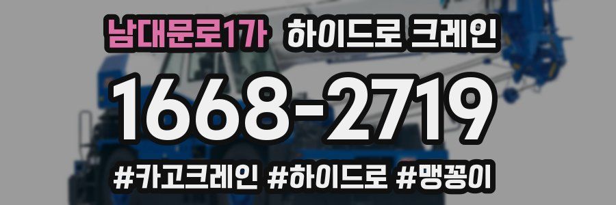 남대문로1가 하이드로 크레인