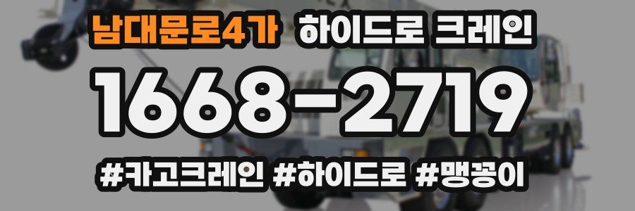 남대문로4가 하이드로 크레인