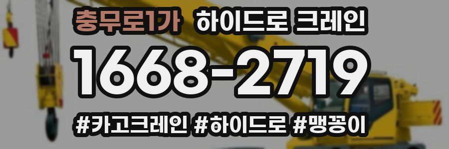 충무로1가 하이드로 크레인
