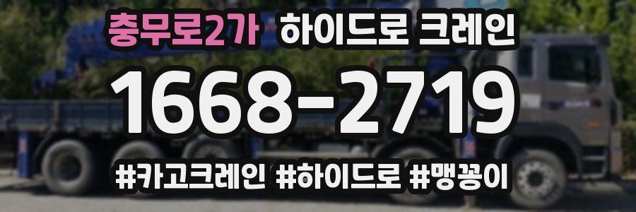 충무로2가 하이드로 크레인