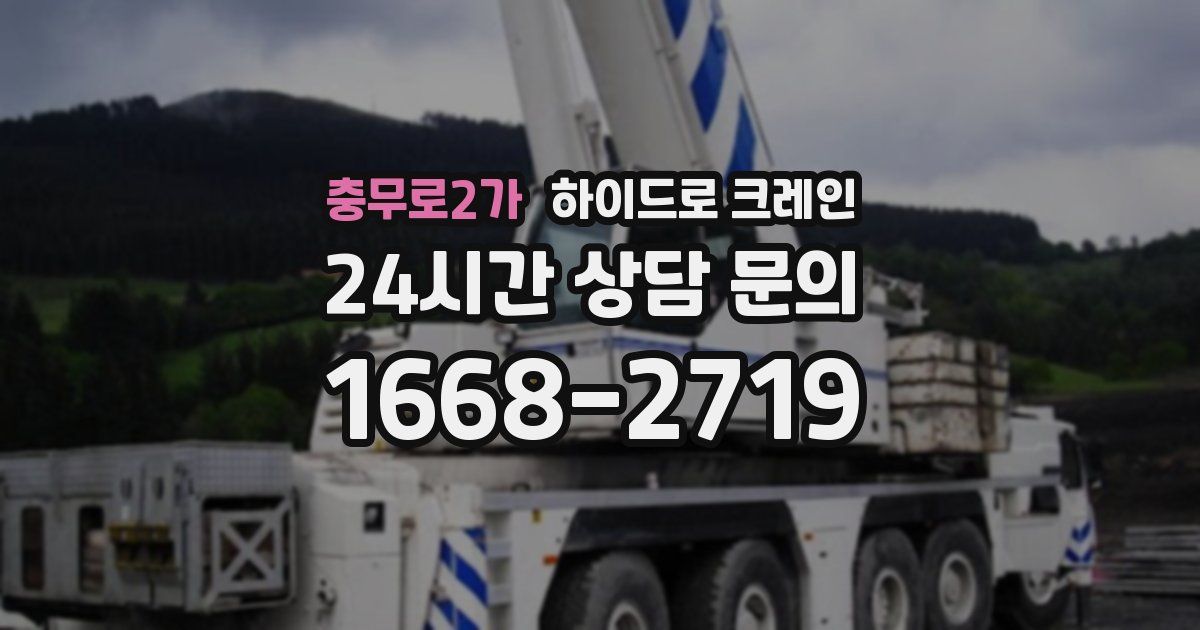 충무로2가 하이드로 크레인