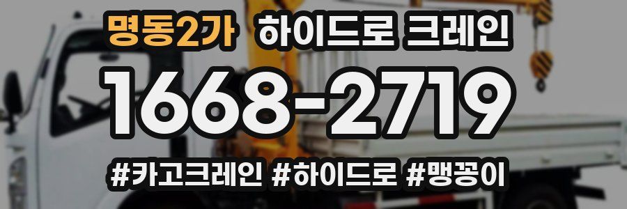 명동2가 하이드로 크레인