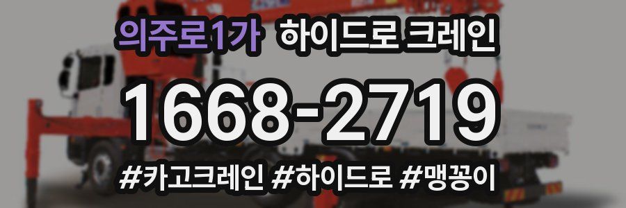 의주로1가 하이드로 크레인