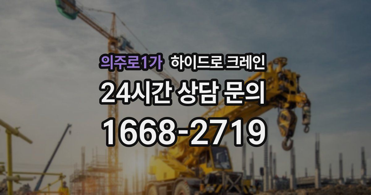 의주로1가 하이드로 크레인