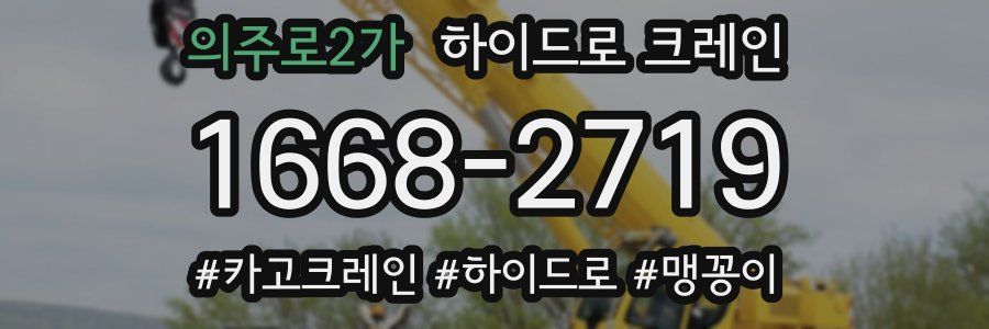 의주로2가 하이드로 크레인