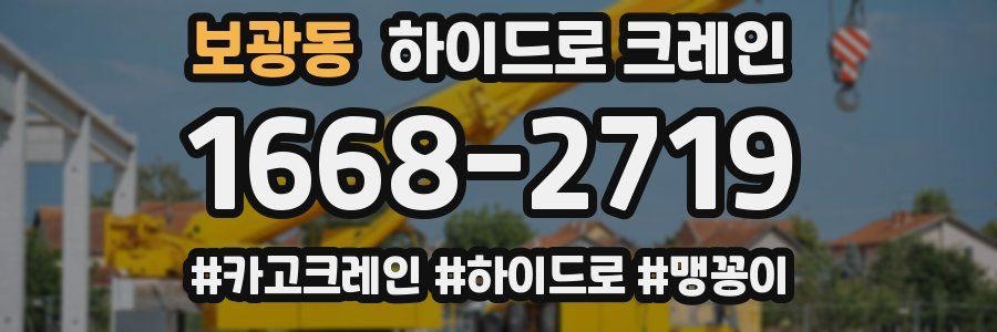 보광동 하이드로 크레인