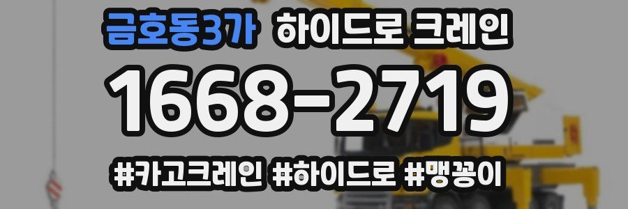 금호동3가 하이드로 크레인