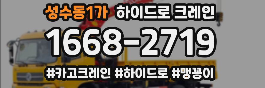 성수동1가 하이드로 크레인