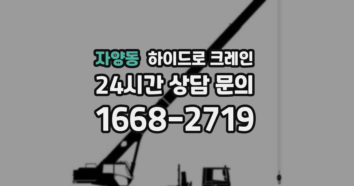 자양동 하이드로 크레인
