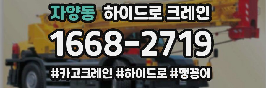 자양동 하이드로 크레인