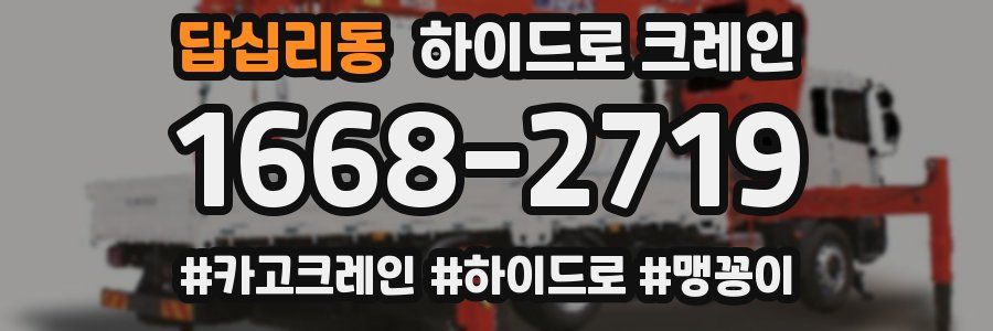 답십리동 하이드로 크레인