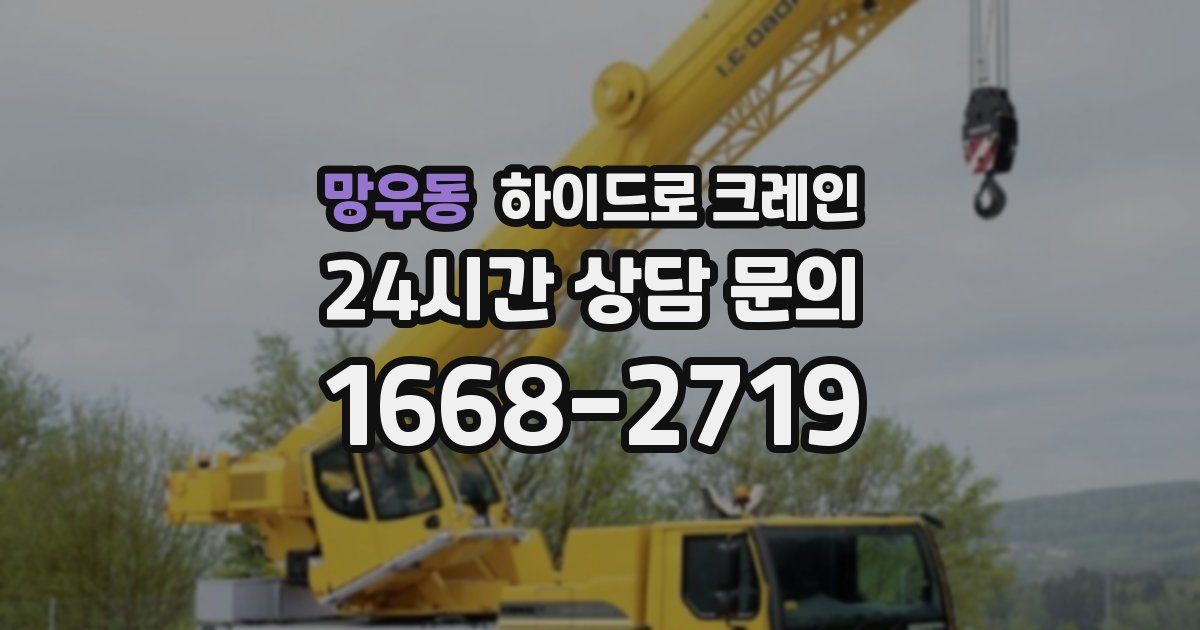 망우동 하이드로 크레인