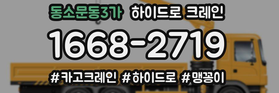동소문동3가 하이드로 크레인