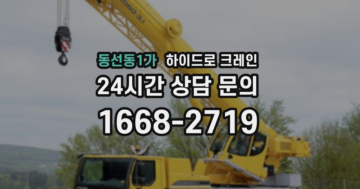 동선동1가 하이드로 크레인