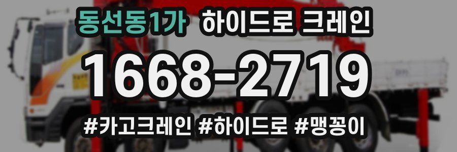 동선동1가 하이드로 크레인