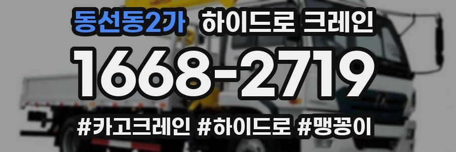 동선동2가 하이드로 크레인