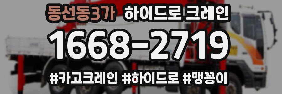 동선동3가 하이드로 크레인
