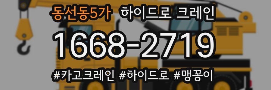 동선동5가 하이드로 크레인