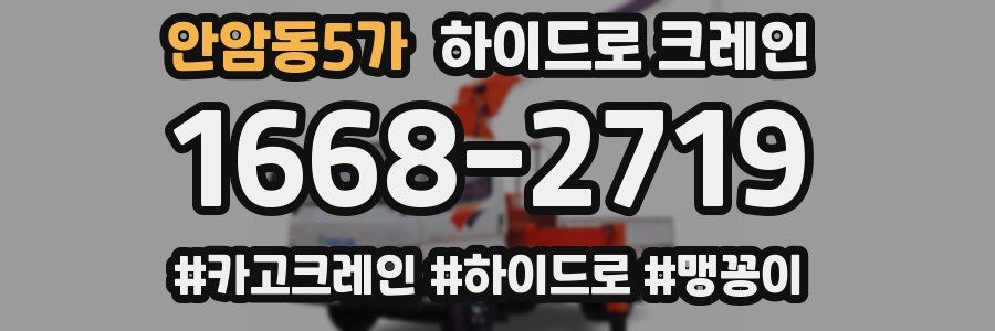 안암동5가 하이드로 크레인