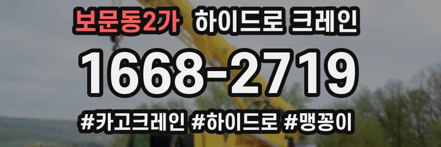 보문동2가 하이드로 크레인