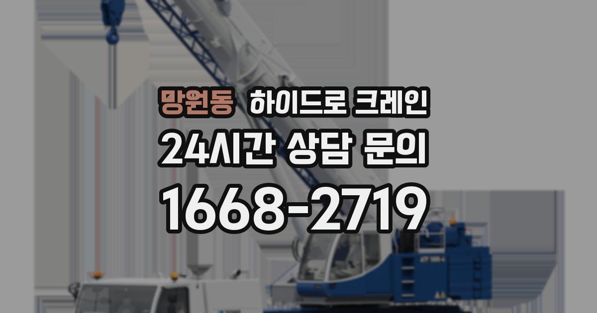 망원동 하이드로 크레인