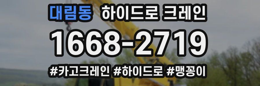 대림동 하이드로 크레인