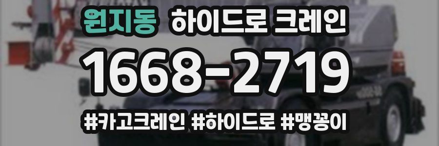 원지동 하이드로 크레인