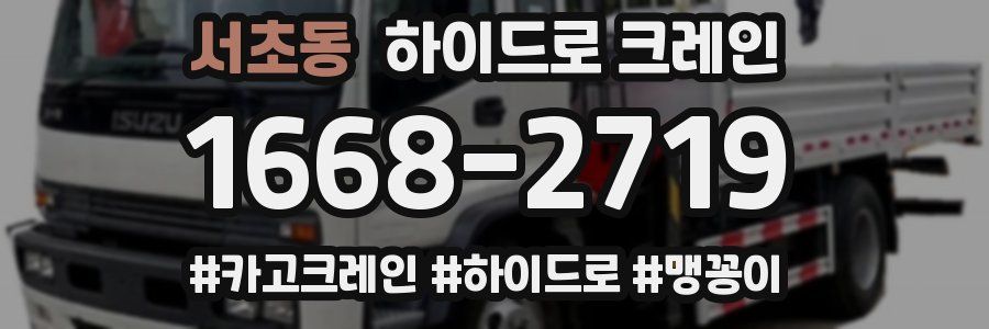 서초동 하이드로 크레인