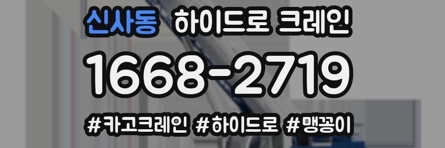 신사동 하이드로 크레인